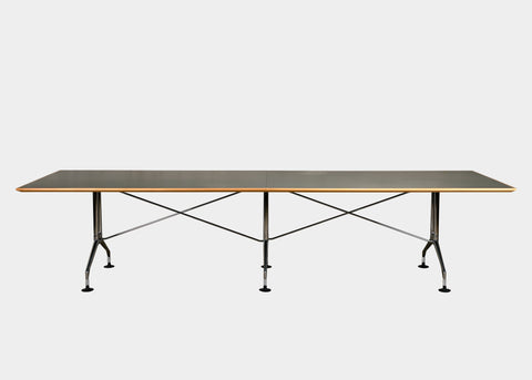 Antonio Citterio Spatio Table in Maple / Linoleum tabletop and Chrome for Vitra
