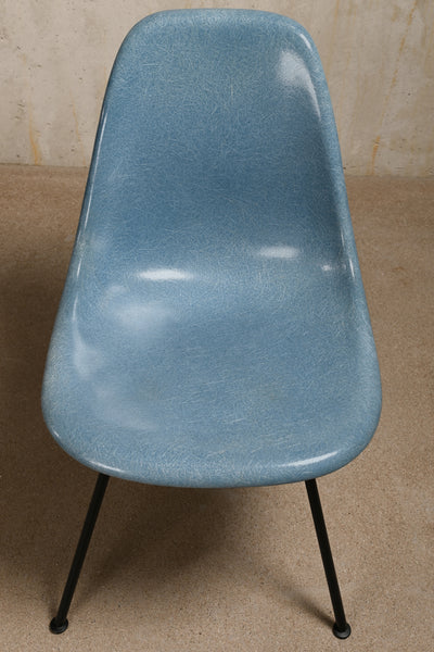 Charles and Ray Eames DSX Ocean Blue side chair