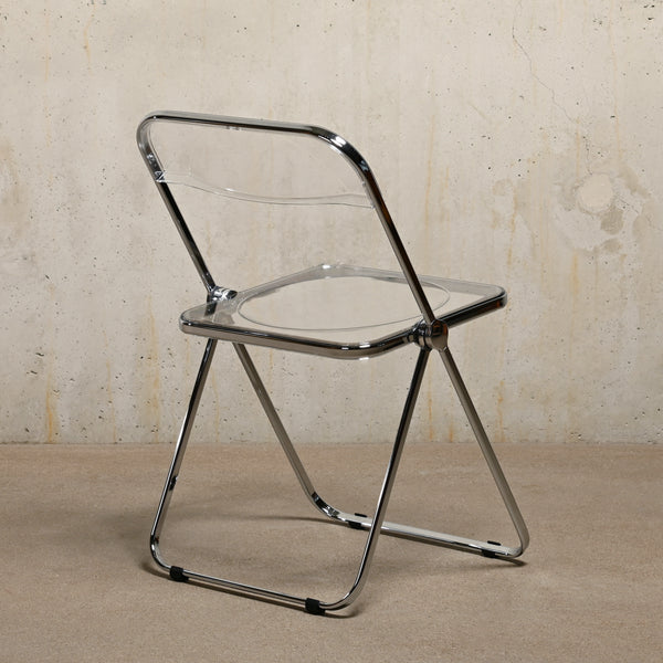 Giancarlo Piretti Plia Folding Chair Transparant Plexiglass