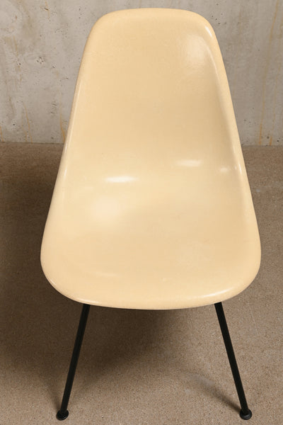 Charles and Ray Eames DSX Parchment side chair