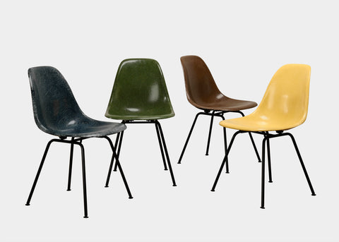 Charles and Ray Eames DSX multi color side chair setCharles and Ray Eames DSX multi color side chair set