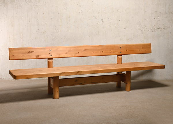 Large Bench in Solid Pine Wood by Danish Architects Friis & Moltke Nielsen, 1978