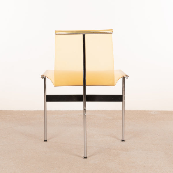 Katavolos, Kelly and Littell T-Chair in ochre transparent PVC