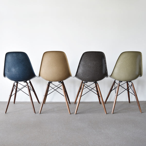 Eames DSW Charcoal, Navy Blue, Raw Umber, Tan Light