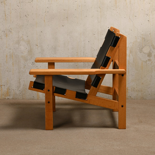 Kurt Østervig Hunting Chair model 168 Oak and Black leather