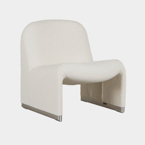 Giancarlo Piretti  Alky Lounge Chair in Bouclé wool