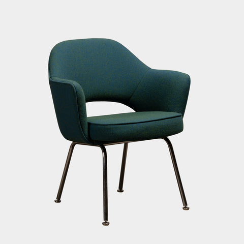 Eero Saarinen Executive Armchair for Knoll / De Coene green wool