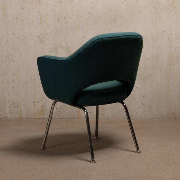 Eero Saarinen Executive Armchair for Knoll / De Coene green wool