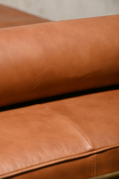 Scandinavian Daybed in Cognac Leather for Horsens Møbelfabrik, Denmark